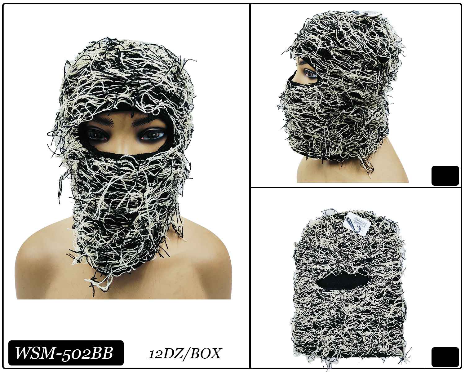 Fashion Winter Fuzzy Ski Mask #WSM502 - Multiple Colors (PC)