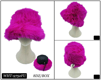 XL Fashion Winter Fur Bucket Hats #WBH9752 - Multiple Colors (PC)