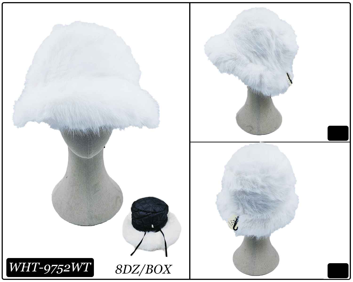 XL Fashion Winter Fur Bucket Hats #WBH9752 - Multiple Colors (PC)