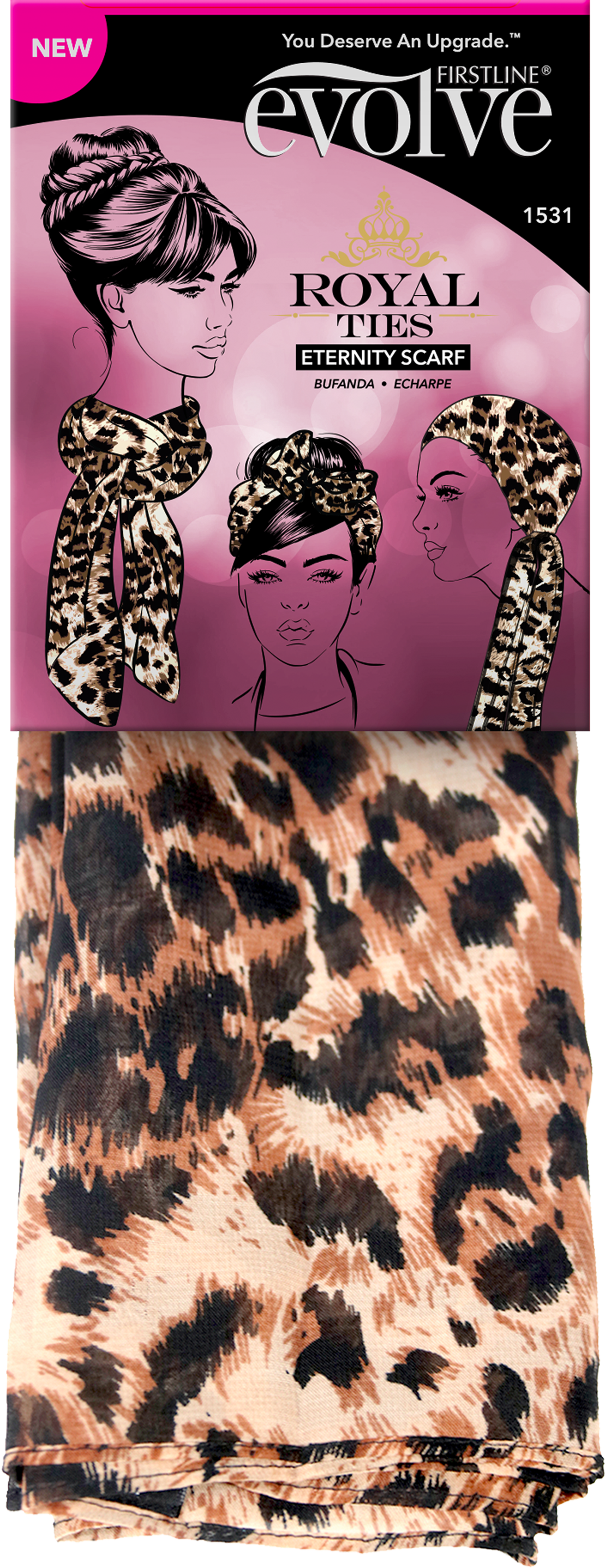 #1531 Evolve Royal Ties Eternity Scarf (8PC)