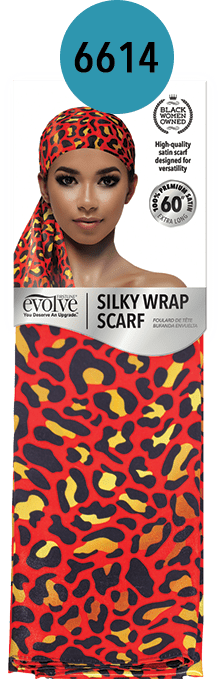#6614 Evolve Silky Wrap Scarf / Cheetah (6PC)