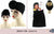 Big Flower Knotted Fashion Design Turban #ABN0117BK (12PC)