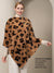 Winter Fashion Poncho Sweater #P6124 Brown (PC)