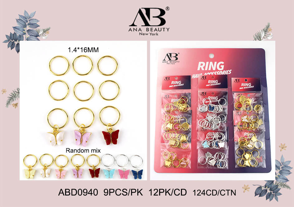 Fashion Hair Ring Accessories #ABD0940 (12PC)