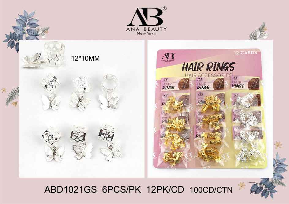 Fashion Hair Ring Accessories #ABD1021GS (12PC)