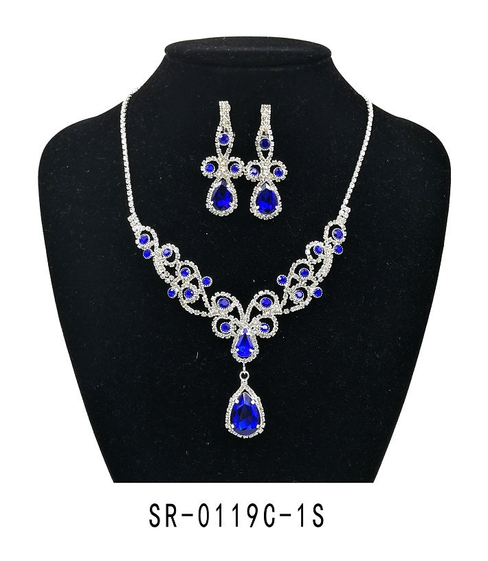 Clip On Fashion Jewelry Set #SR0119C - Multiple Colors (PC)