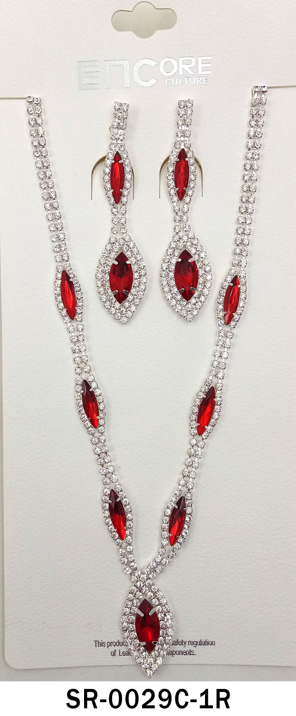Clip On Fashion Jewelry Set #SR0029 - Multiple Colors (PC)