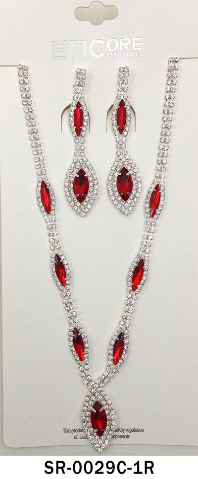 Clip On Fashion Jewelry Set #SR0029 - Multiple Colors (PC)