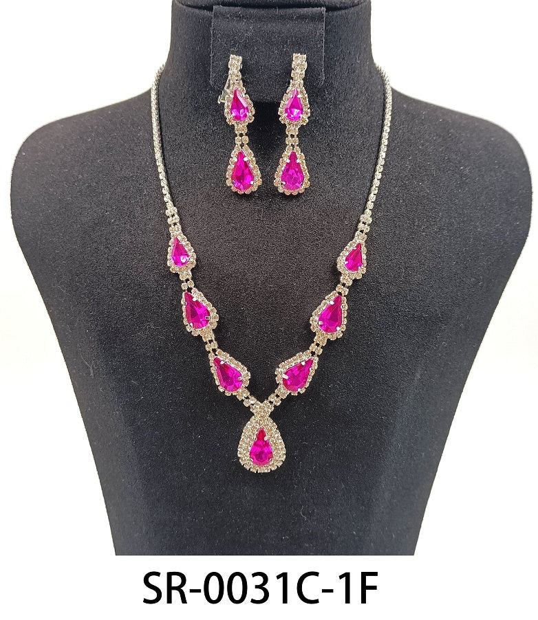 Clip On Fashion Jewelry Set #SR0031 - Multiple Colors (PC)
