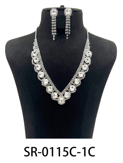 Clip On Fashion Jewelry Set #SR0115 - Multiple Colors (PC)