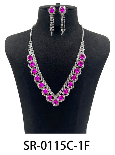 Clip On Fashion Jewelry Set #SR0115 - Multiple Colors (PC)