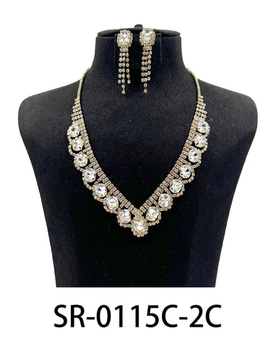 Clip On Fashion Jewelry Set #SR0115 - Multiple Colors (PC)