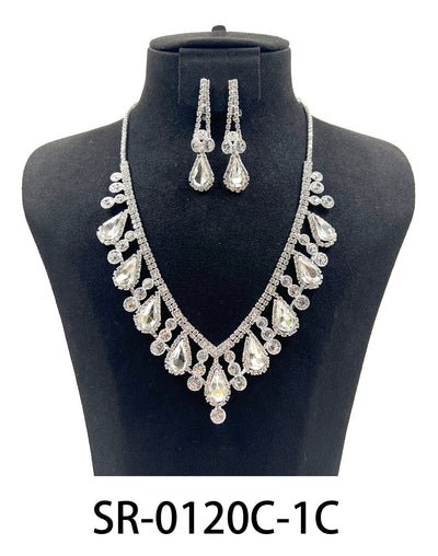 Clip On Fashion Jewelry Set #SR0120 - Multiple Colors (PC)