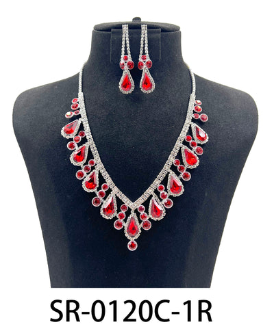 Clip On Fashion Jewelry Set #SR0120 - Multiple Colors (PC)