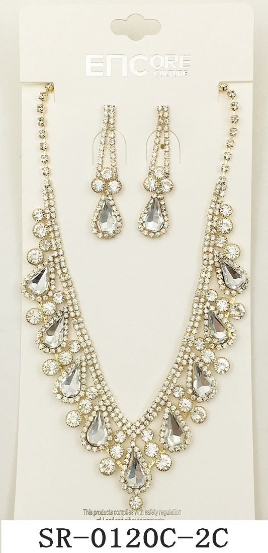 Clip On Fashion Jewelry Set #SR0120 - Multiple Colors (PC)