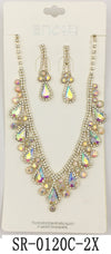 Clip On Fashion Jewelry Set #SR0120 - Multiple Colors (PC)