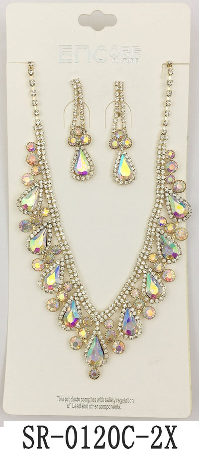 Clip On Fashion Jewelry Set #SR0120 - Multiple Colors (PC)