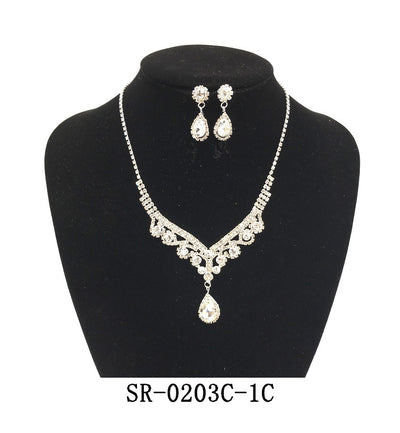 Clip On Fashion Jewelry Set #SR0203 - Multiple Colors (PC)