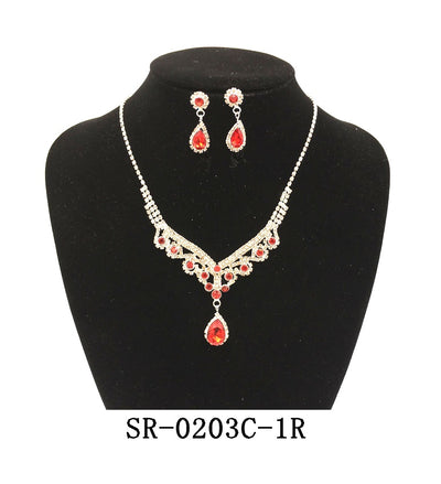 Clip On Fashion Jewelry Set #SR0203 - Multiple Colors (PC)