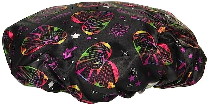 #1002 Karma's World Satin Bonnet / Black & Pink (6PC)