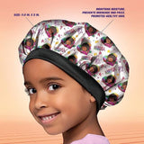 #1003 Karma's World Satin Bonnet / White & Pink (6PC)