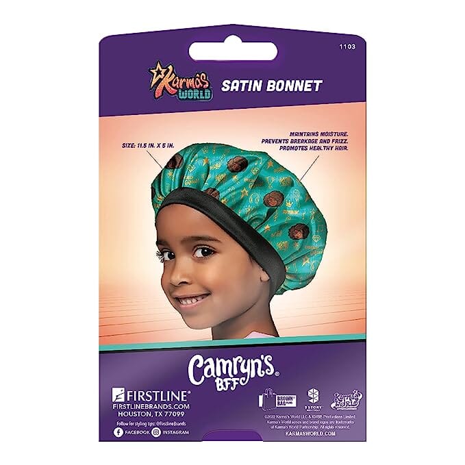 #1103 Karma's World Satin Bonnet / Teal (6PC)