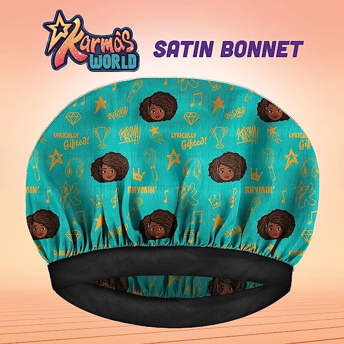 #1103 Karma's World Satin Bonnet / Teal (6PC)