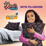 #1104 Karma's World Satin Pillowcase / Black & Pink (PC)