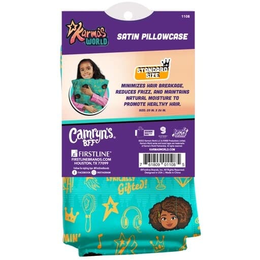 #1108 Karma's World Satin Pillowcase / Teal (PC)