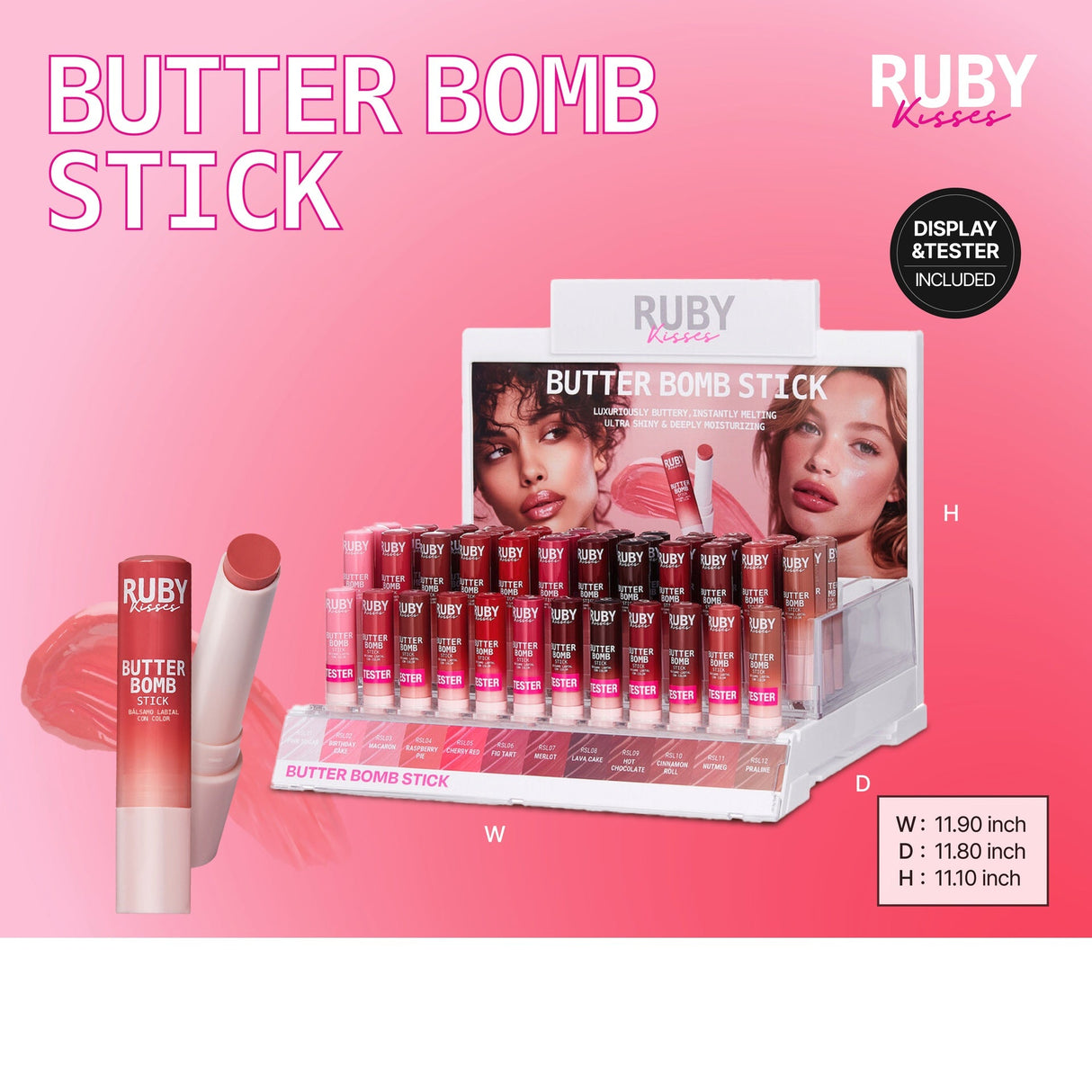 RK By KIss Butter Bomb Stick Set #RSLSET (36PC)