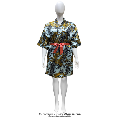 Lux Pattern Satin Short Robe #3801-3807 & 3841-3847 (PC)