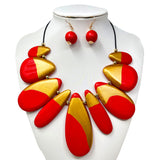 Fashion Wooden Necklace Set #JN10445 - Multiple Colors (PC)