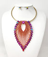 Fashion Necklace Set W/ Rhinestones #JN10654 - Multiple Colors (PC)