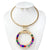 Fashion Large Circle Necklace Set #JN10680 - Multiple Colors (PC)