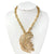 Fashion Feather Design Necklace #JN10782G - Gold (PC)