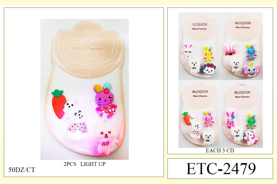 Light Up Shoe Charms #ETC-2479 (12PC)