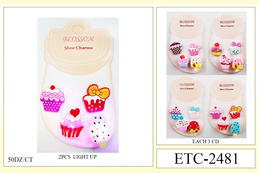 Light Up Shoe Charms #ETC-2481 (12PC)