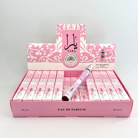Yara by Lattafa Travel Size Eau De Parfum Spray 1.18oz #Original Pink (PC-24PC)