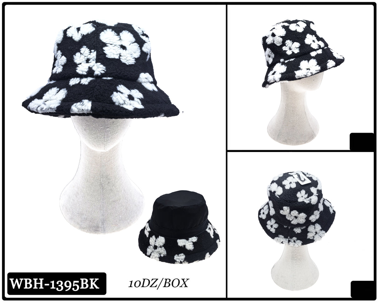 Fashion Fuzzy Reversible Bucket Hat #WBH1395 - Multiple Colors (PC)
