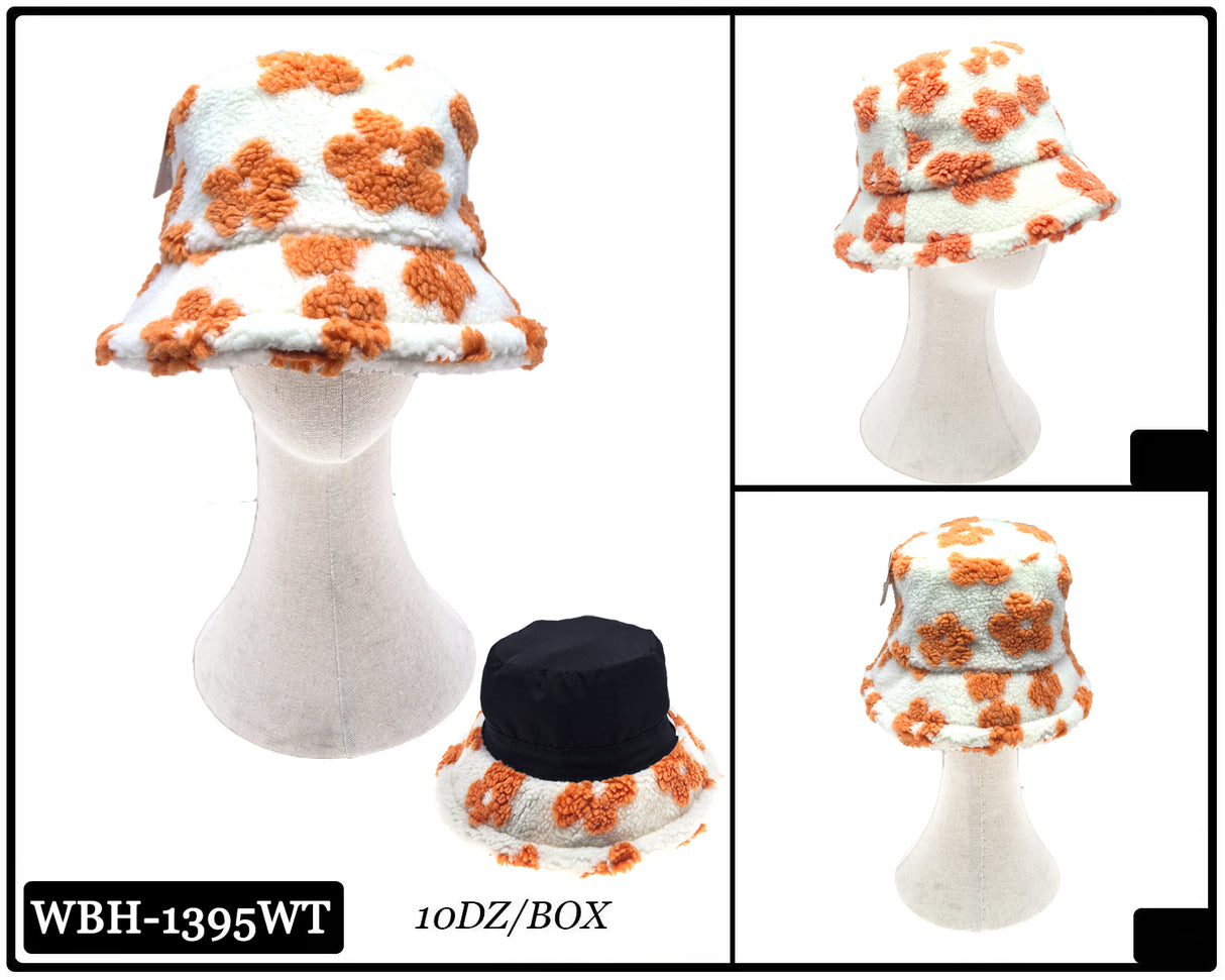 Fashion Fuzzy Reversible Bucket Hat #WBH1395 - Multiple Colors (PC)