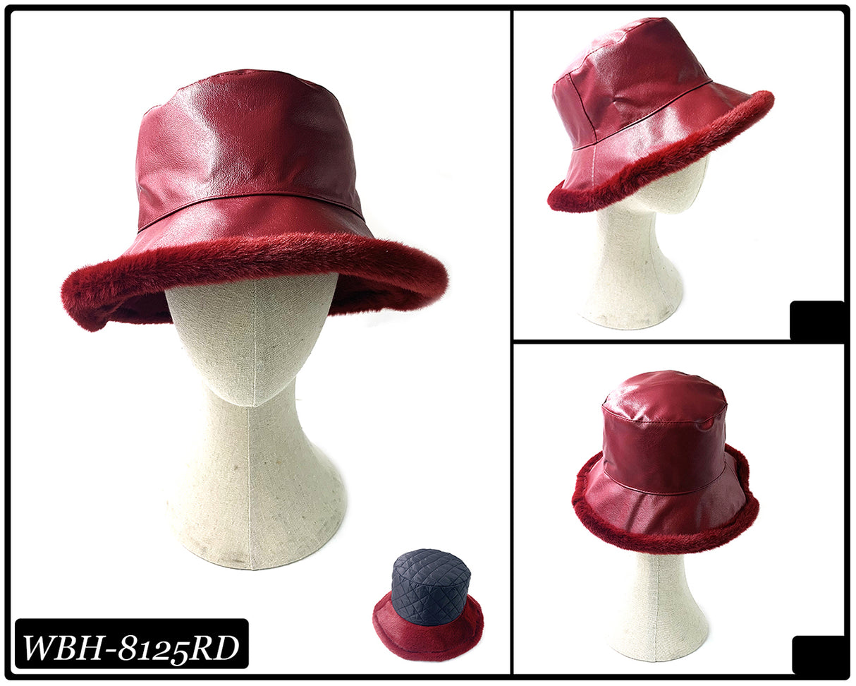 Fashion Fuzzy Reversible Bucket Hat #WBH8125 - Multiple Colors (PC)