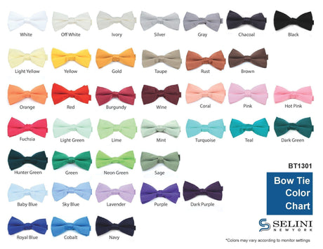 Men's 2.5" Poly Satin Banded Bow Ties Bt1301 (PC)