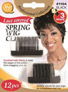 #1104 Qfitt 12PC Spring Wig Clips with Lace (12PC)