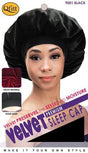 wholesale-qfitt-premium-velvet-sleep-cap-black-9001