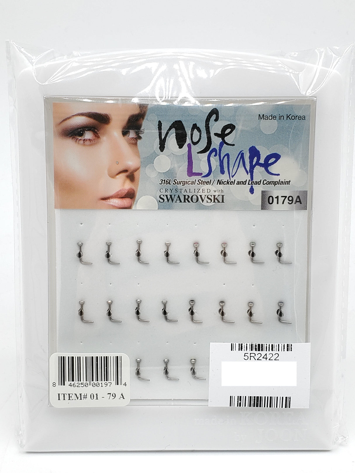 Nose L Shape Set/Display #01-79A (24PC)