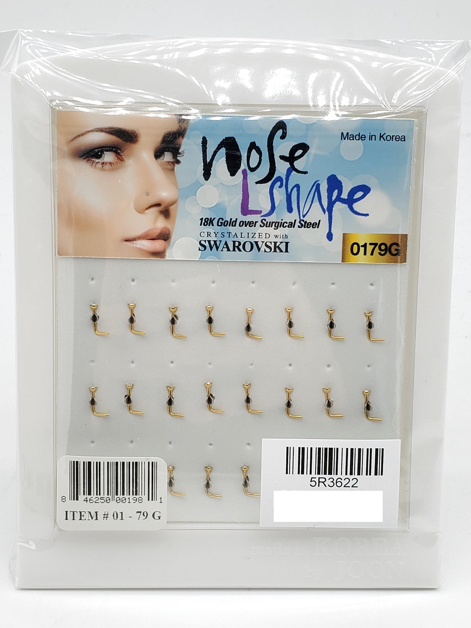 Nose L Shape Set/Display #01-79G (24PC)