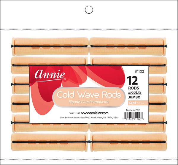 #1102 Annie Jumbo Cold Wave Rods 12Pc  Sand (12PC)