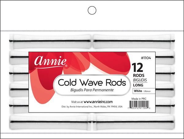 #1104 Annie Long Cold Wave Rods 12Pc White (12PC)