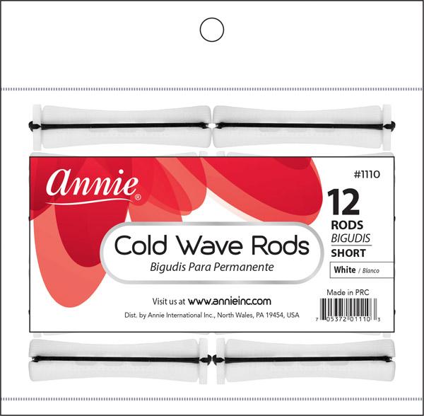 #1110 Annie Cold Wave Rods Short 12Pc White (12PC)