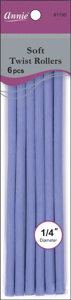 #1198 Annie Soft Twist Rollers 7" Long 6Pc Lavender (6PC)